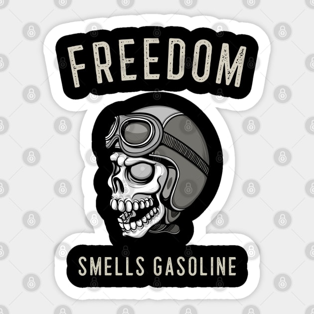 Freedom Smells Gasoline Sticker by Stylecombinator